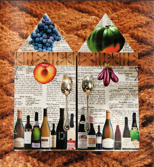 Decoupage food and wine journal van Jeannine Stein
