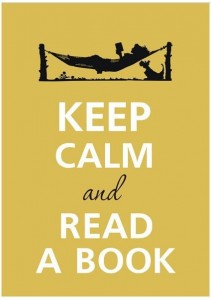 poster met de tekst: Keep Calm And Read A Book